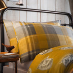 Colville Check Ochre Brushed Cotton Duvet Set