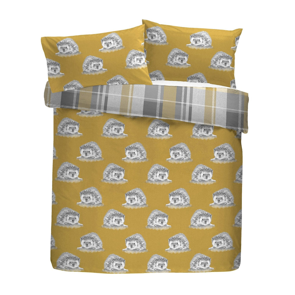 Colville Check Ochre Brushed Cotton Duvet Set
