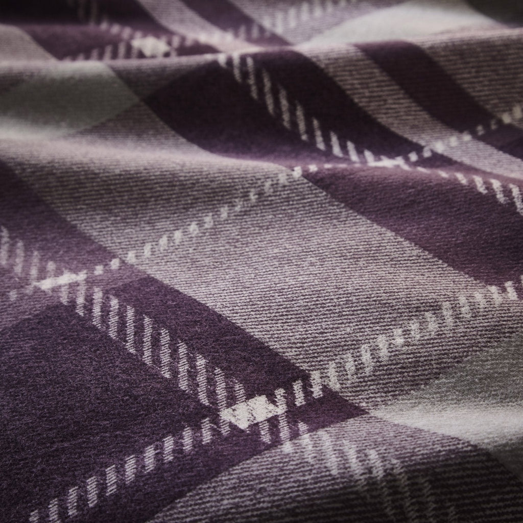 Colville Check Plum Brushed Cotton Duvet Set