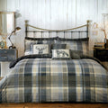 Connolly Charcoal Check Brushed Cotton Duvet Set