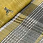 Connolly Ochre Check Brushed Cotton Duvet Set