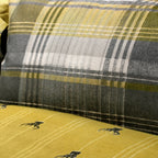 Connolly Ochre Check Brushed Cotton Duvet Set