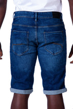 Taped Denim Shorts
