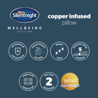 Silentnight Wellbeing Copper Infused Pillow - Medium Support