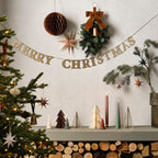 Foliage Christmas Door Swag with Velvet Ribbon & Bells