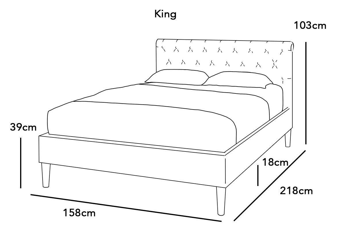 Cosford Grey Plush Velvet Sleigh Bed