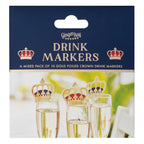 Gold Crown Glass Topper Decorations
