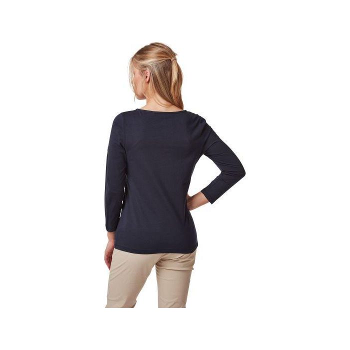 Craghoppers Blanca 3/4 Sleeve Top Blue Navy - Beales department store