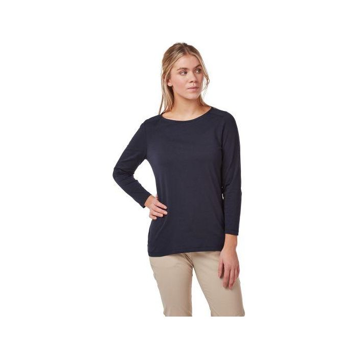 Craghoppers Blanca 3/4 Sleeve Top Blue Navy - Beales department store