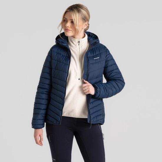 Craghoppers Compresslite VIII Hooded Jacket - Blue Navy / Blue Navy - Beales department store