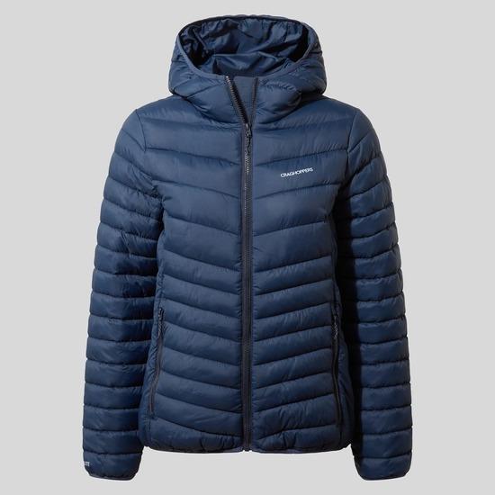 Craghoppers Compresslite VIII Hooded Jacket - Blue Navy / Blue Navy - Beales department store