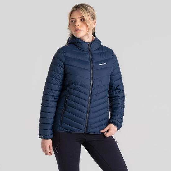 Craghoppers Compresslite VIII Hooded Jacket - Blue Navy / Blue Navy - Beales department store