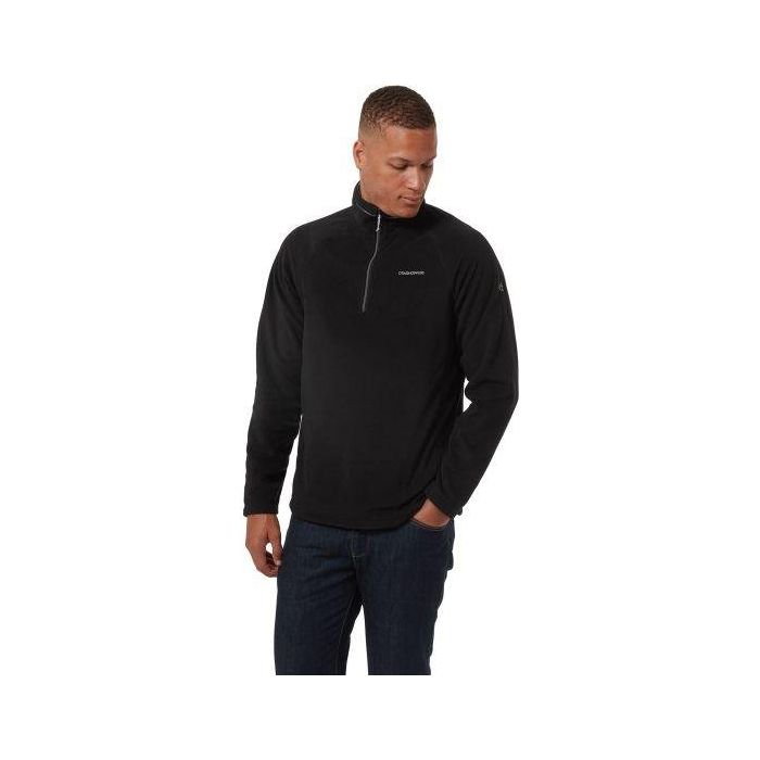 Craghoppers Corey Half Zip Fleece - Black - Beales department store