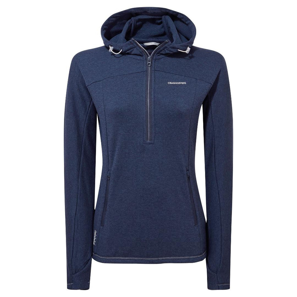 Craghoppers Dynamic Hooded Half Zip - Blue Navy Marl - Beales department store