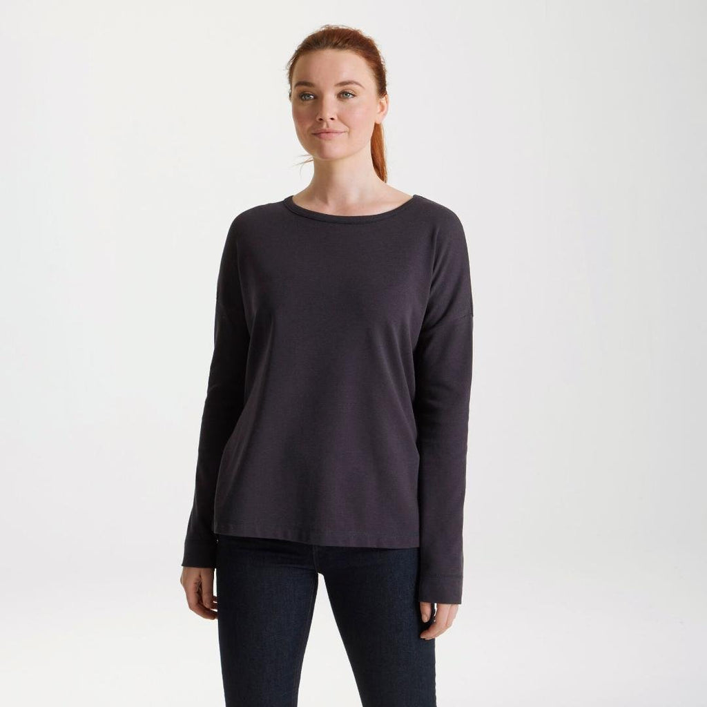 Craghoppers Forres Long Sleeve Top - Dark Navy - Beales department store