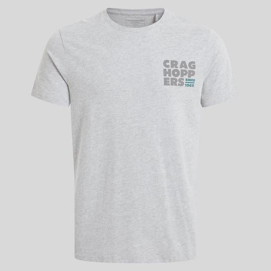 Craghoppers Lucent Short Sleeved T-Shirt - Soft Grey Marl Landscape - Beales department store