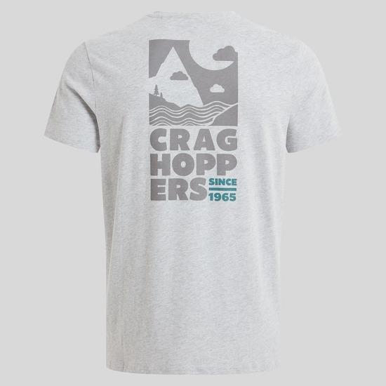 Craghoppers Lucent Short Sleeved T-Shirt - Soft Grey Marl Landscape - Beales department store