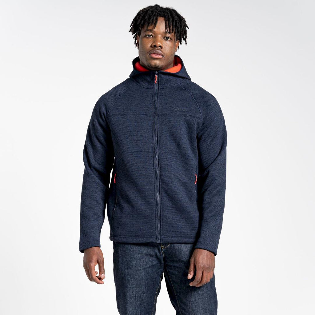 Craghoppers Men's Brayden Hooded Fleece Jacket - Blue Navy - Beales department store