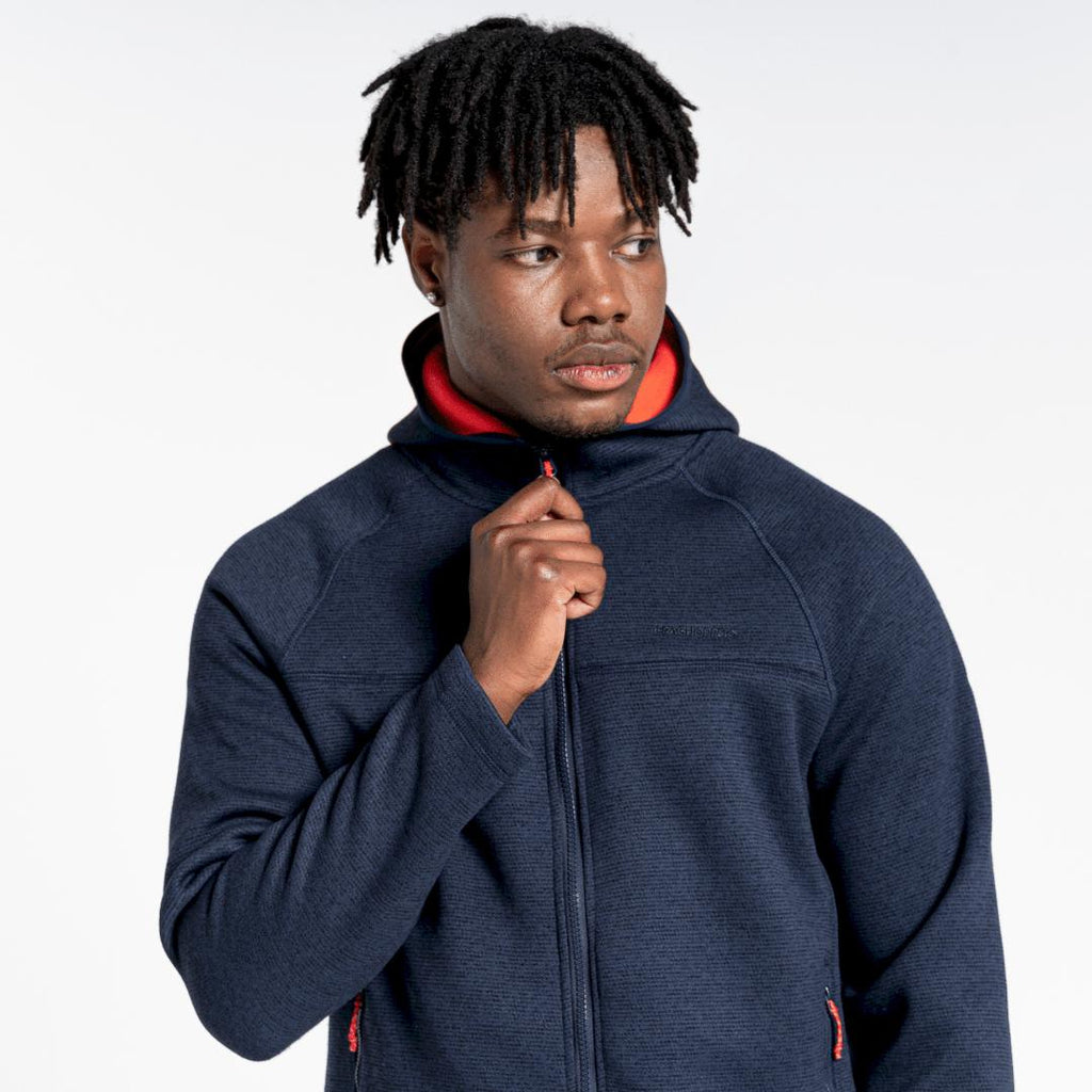 Craghoppers Men's Brayden Hooded Fleece Jacket - Blue Navy - Beales department store