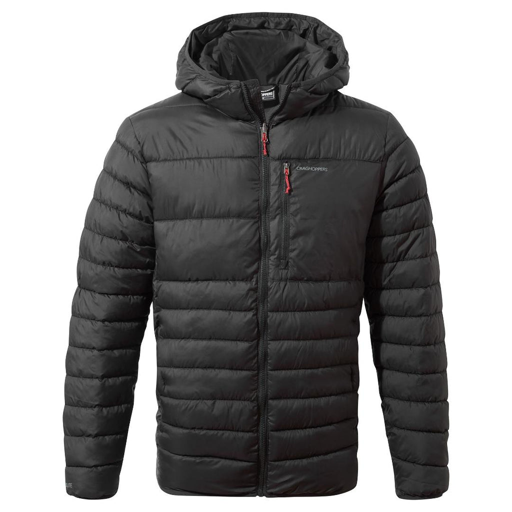 Craghoppers Men's Compresslite VIII Hooded Jacket - Black - Beales department store