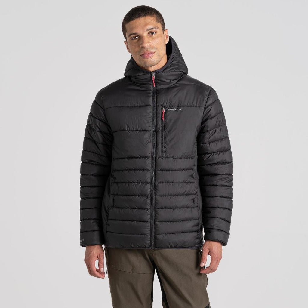 Craghoppers Men's Compresslite VIII Hooded Jacket - Black - Beales department store