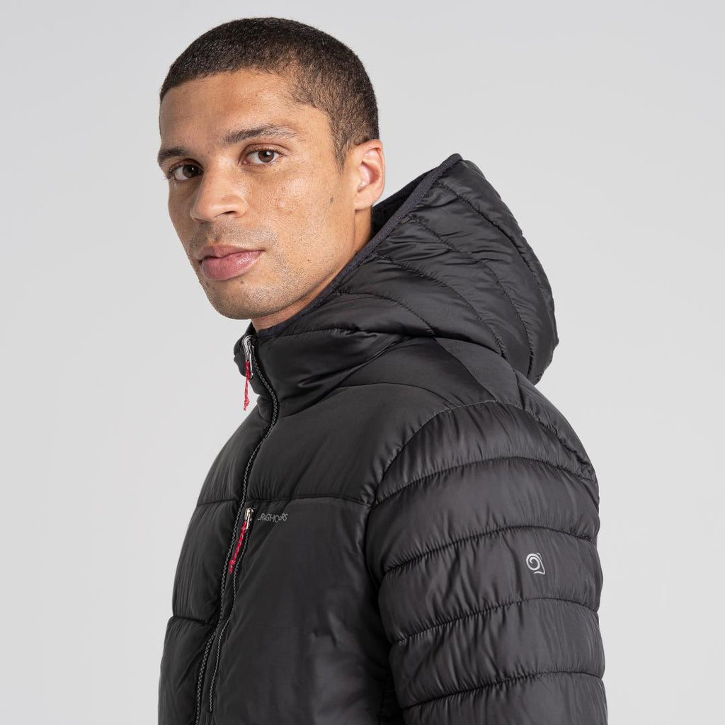 Craghoppers Men's Compresslite VIII Hooded Jacket - Black - Beales department store