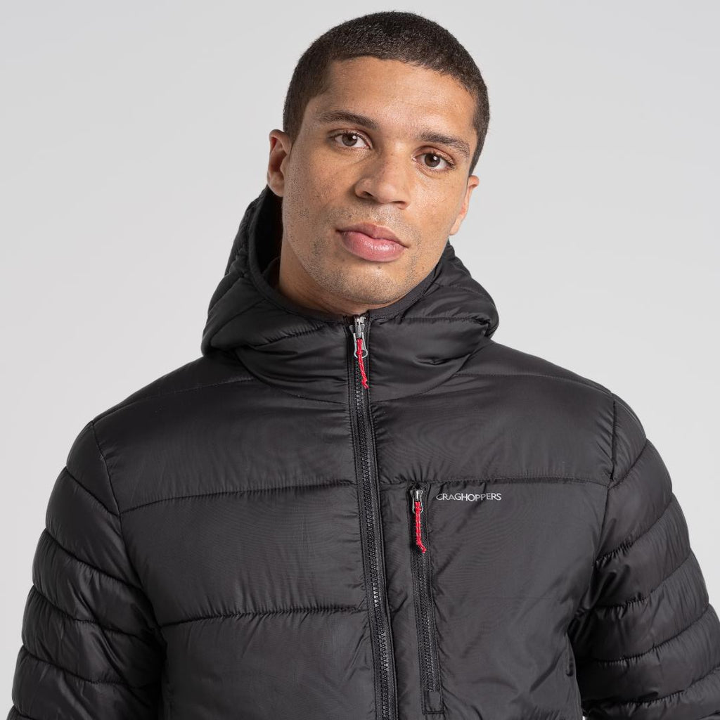 Craghoppers Men's Compresslite VIII Hooded Jacket - Black - Beales department store