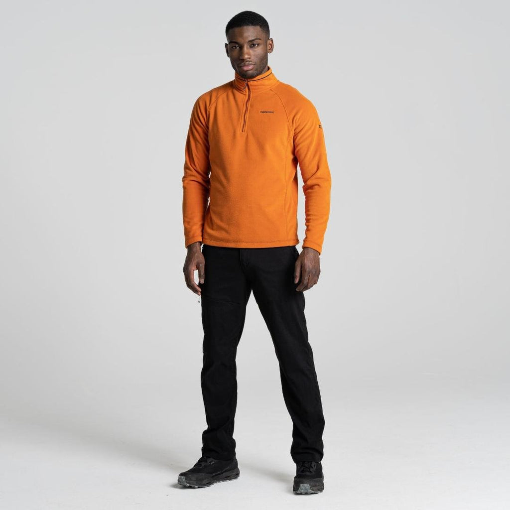 Craghoppers Men's Corey Half Zip Fleece - Canyon Orange - Beales department store