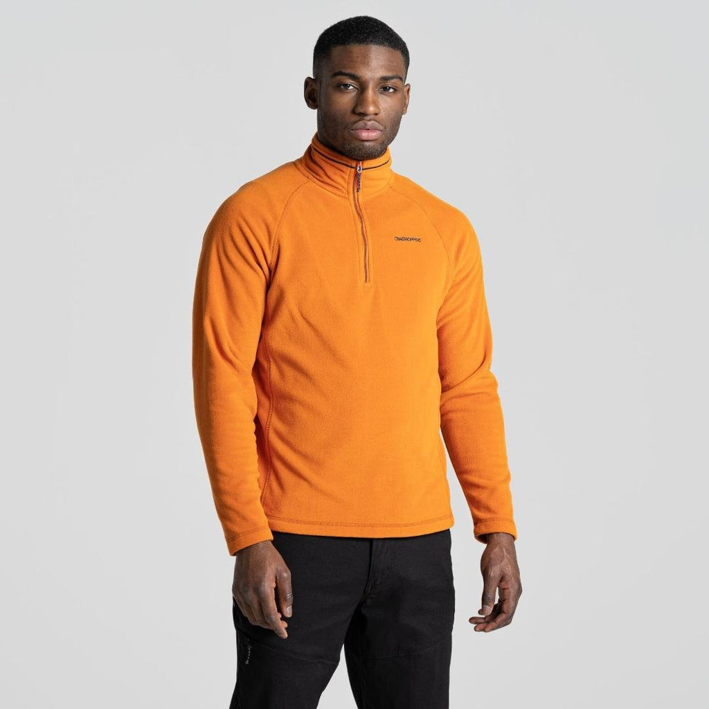 Craghoppers Men's Corey Half Zip Fleece - Canyon Orange - Beales department store