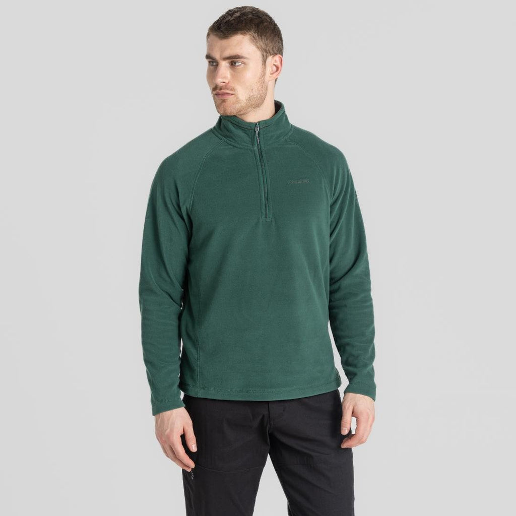 Craghoppers Men's Corey Half Zip Fleece - Evergreen - Beales department store