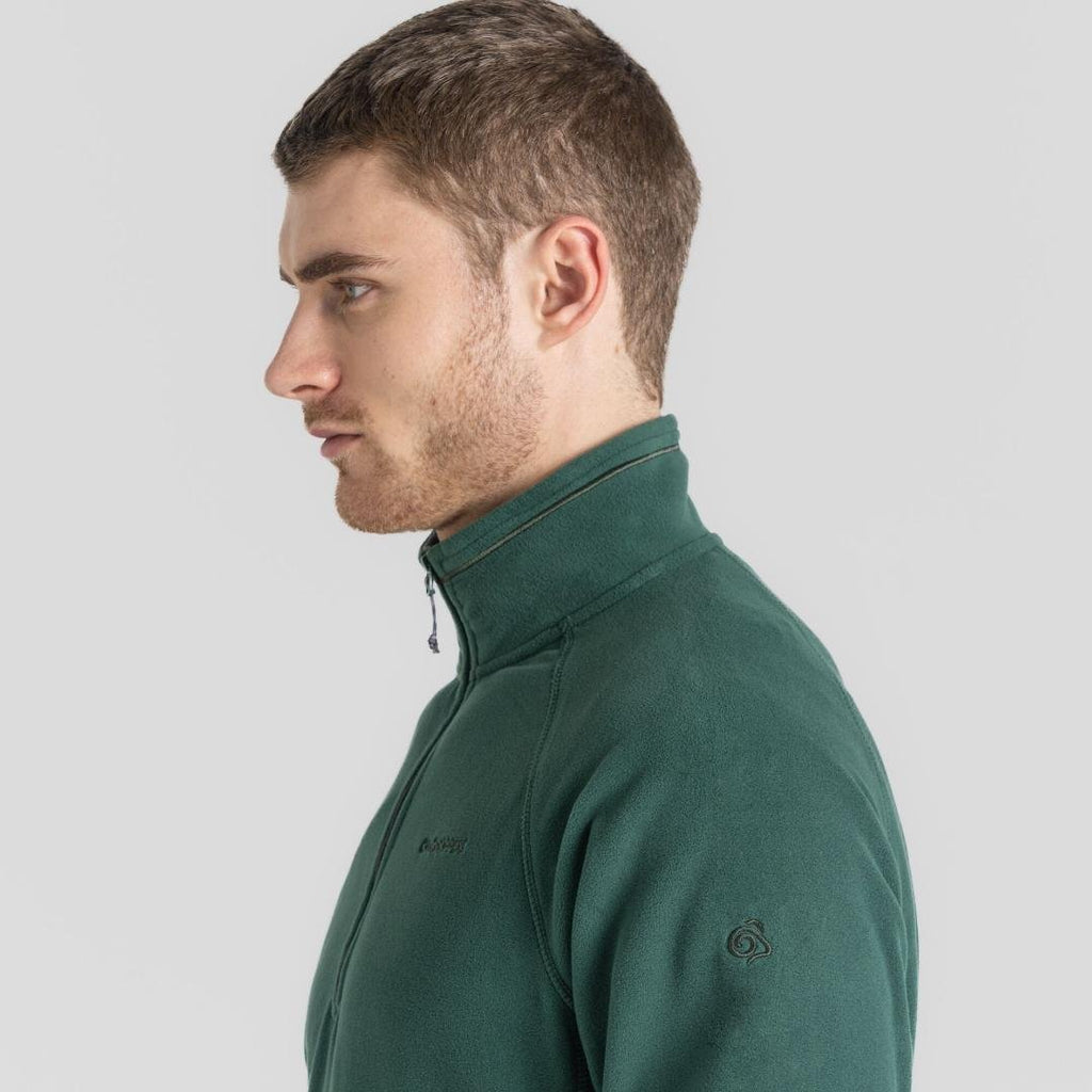 Craghoppers Men's Corey Half Zip Fleece - Evergreen - Beales department store