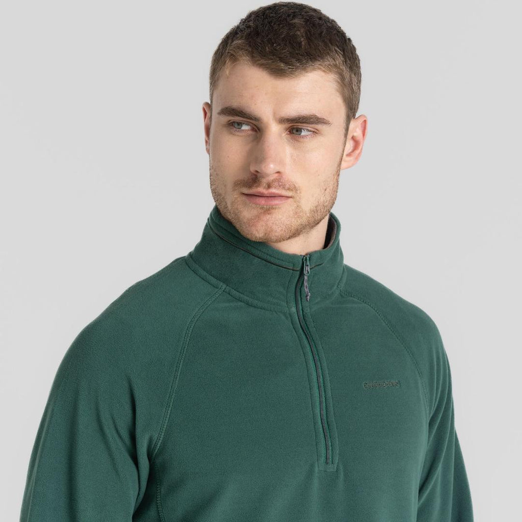 Craghoppers Men's Corey Half Zip Fleece - Evergreen - Beales department store