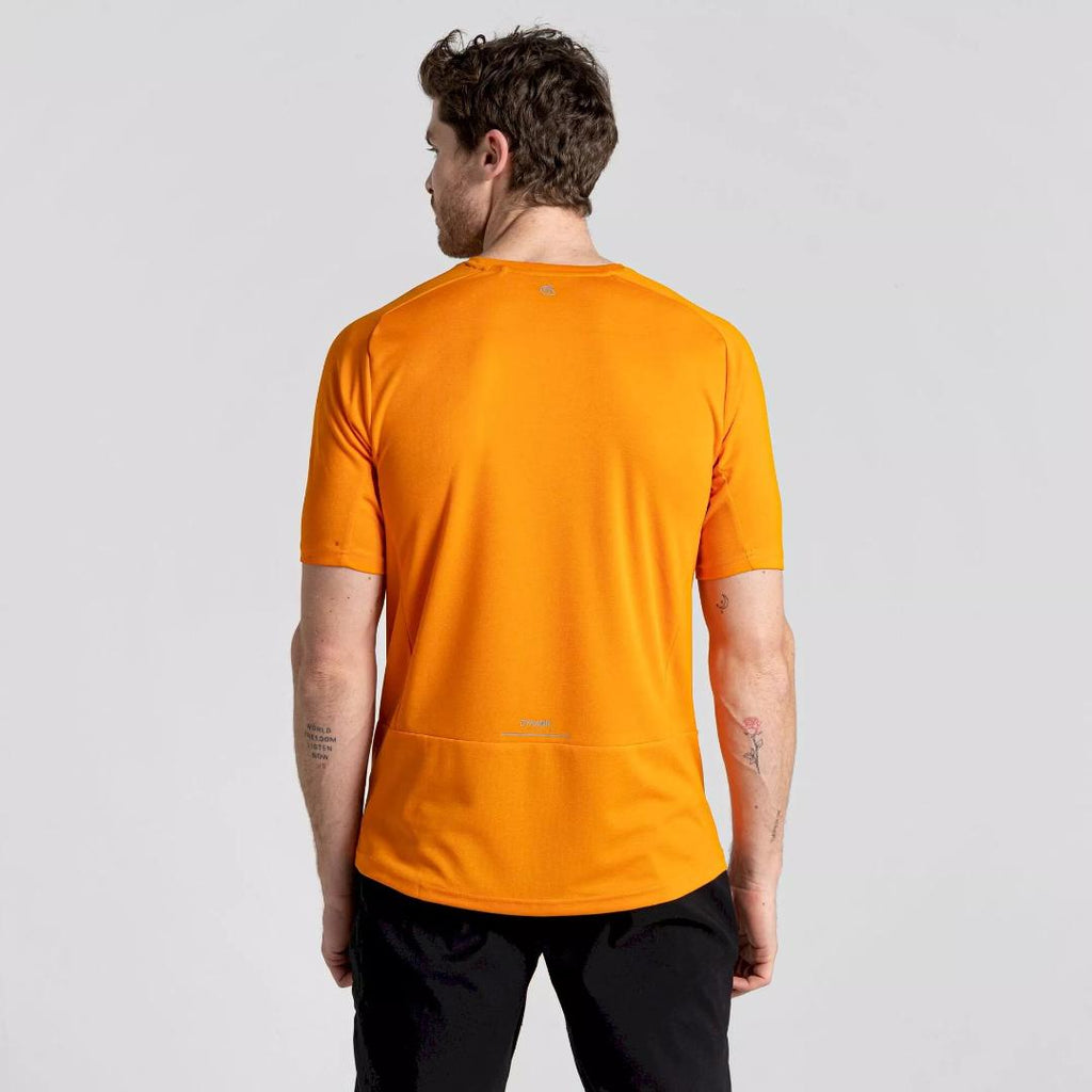 Craghoppers Men's Dynamic Pro Short Sleeved T - Shirt - Magma Orange - Beales department store