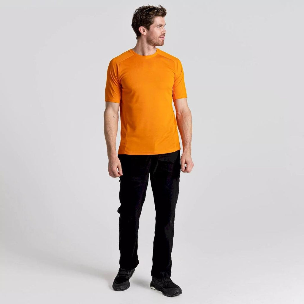 Craghoppers Men's Dynamic Pro Short Sleeved T - Shirt - Magma Orange - Beales department store