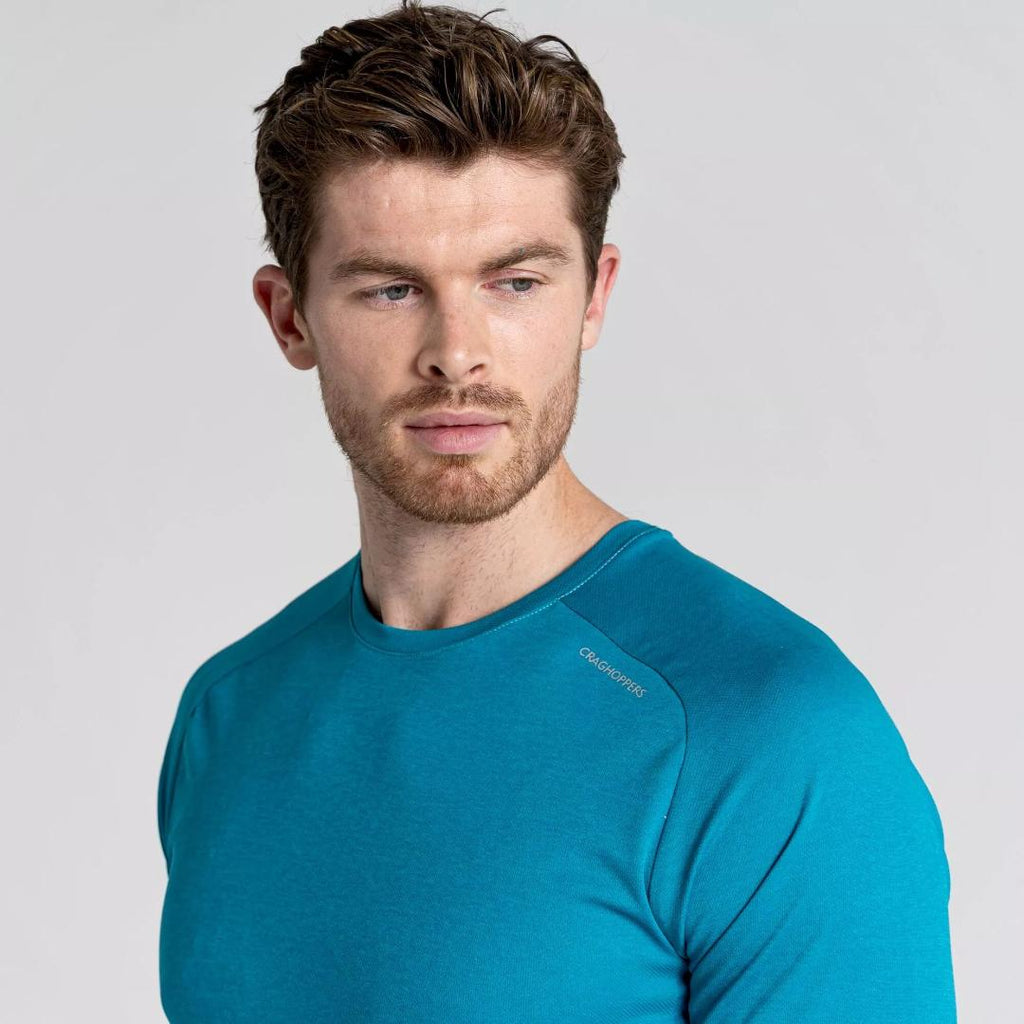 Craghoppers Men's Dynamic Pro Short Sleeved T - Shirt - Scuba Blue - Beales department store