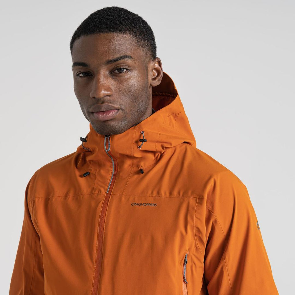 Craghoppers Men's Gryffin Stretch Waterproof Jacket - Canyon Orange - Beales department store