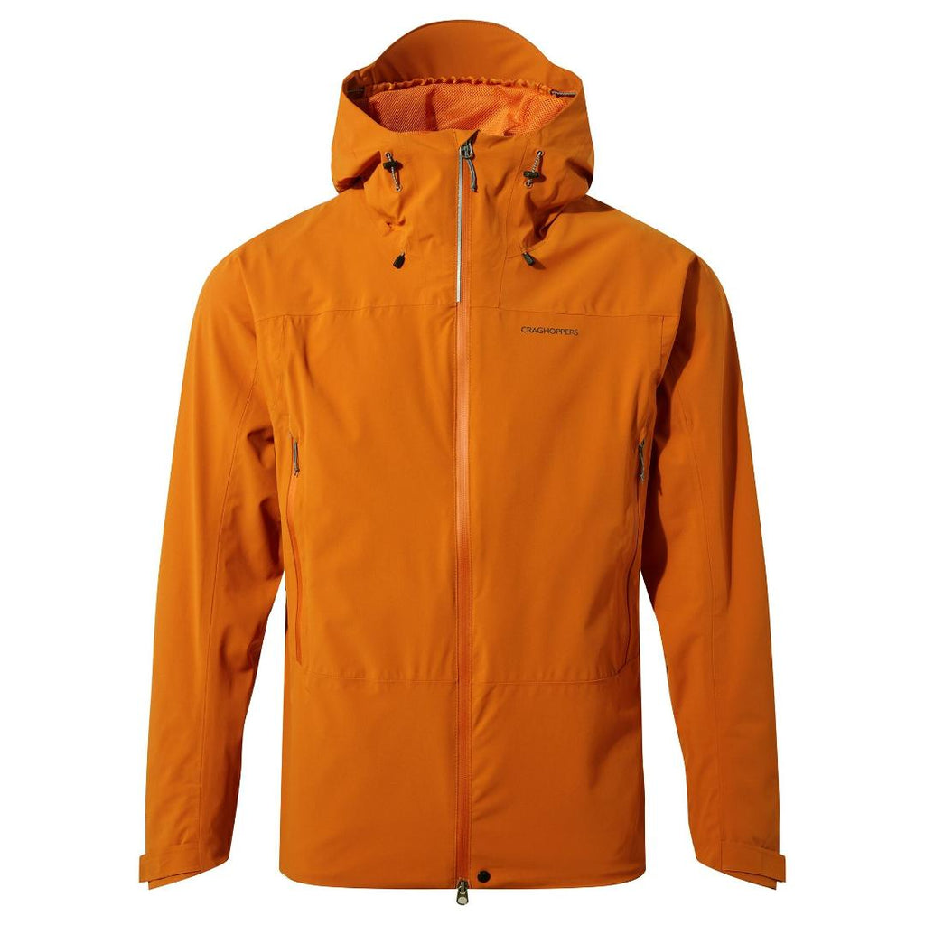 Craghoppers Men's Gryffin Stretch Waterproof Jacket - Canyon Orange - Beales department store