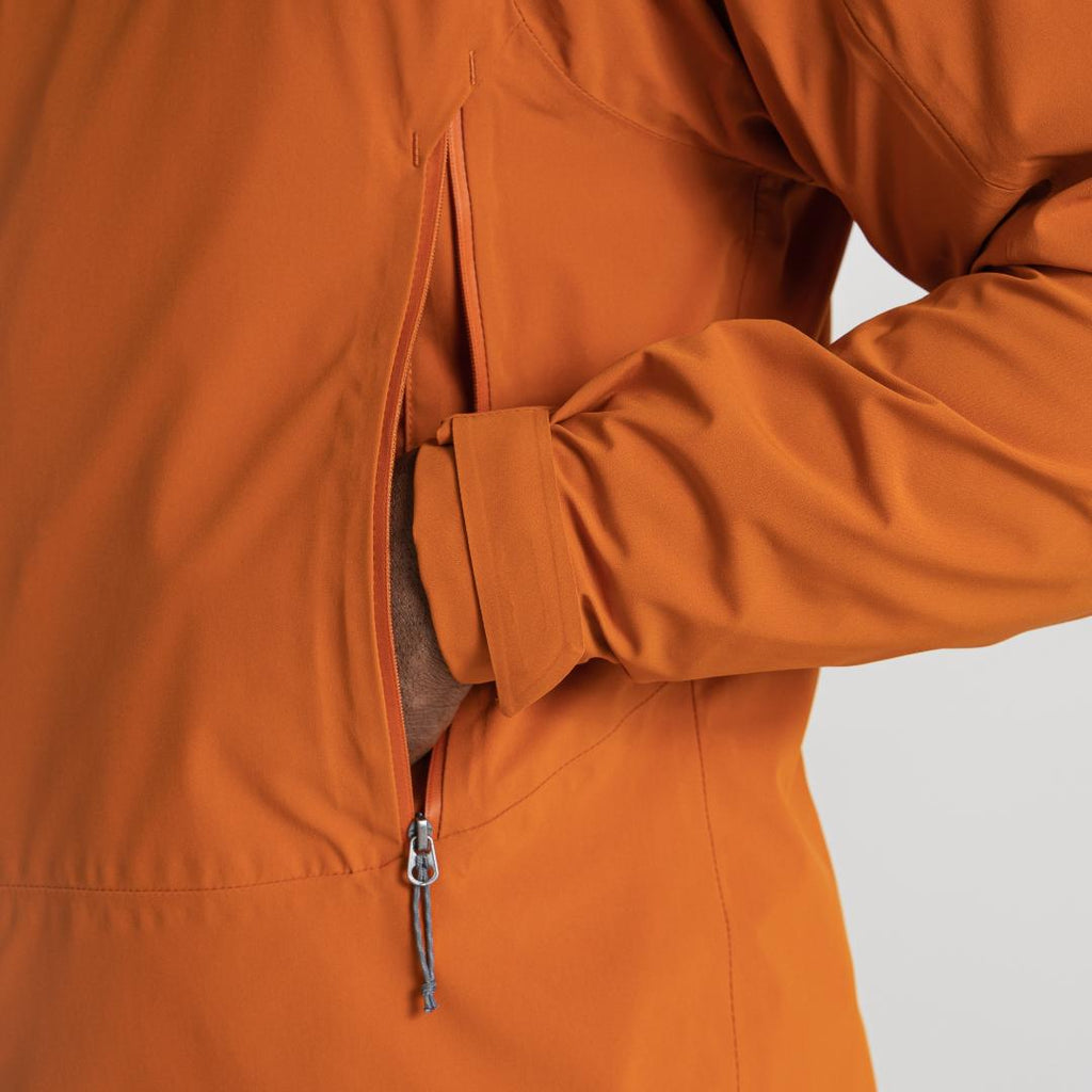 Craghoppers Men's Gryffin Stretch Waterproof Jacket - Canyon Orange - Beales department store