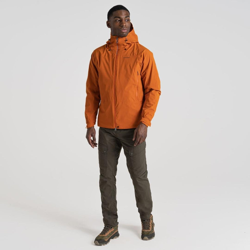 Craghoppers Men's Gryffin Stretch Waterproof Jacket - Canyon Orange - Beales department store