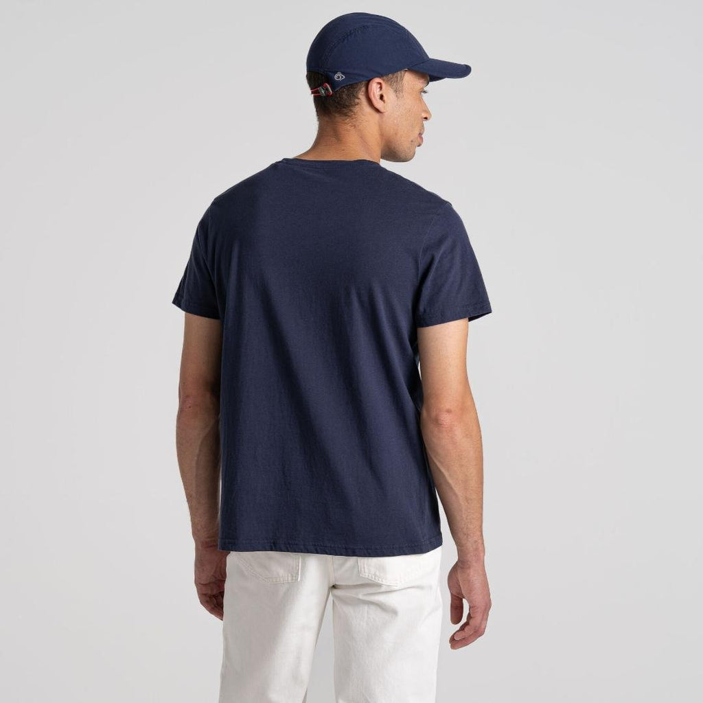 Craghoppers Men's Lucent Short Sleeved T-Shirt - Blue Navy Outside - Beales department store