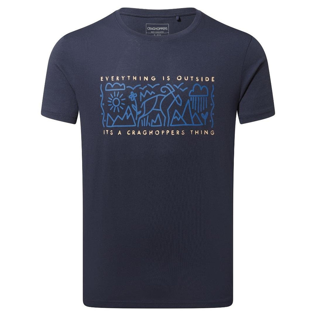 Craghoppers Men's Lucent Short Sleeved T-Shirt - Blue Navy Outside - Beales department store