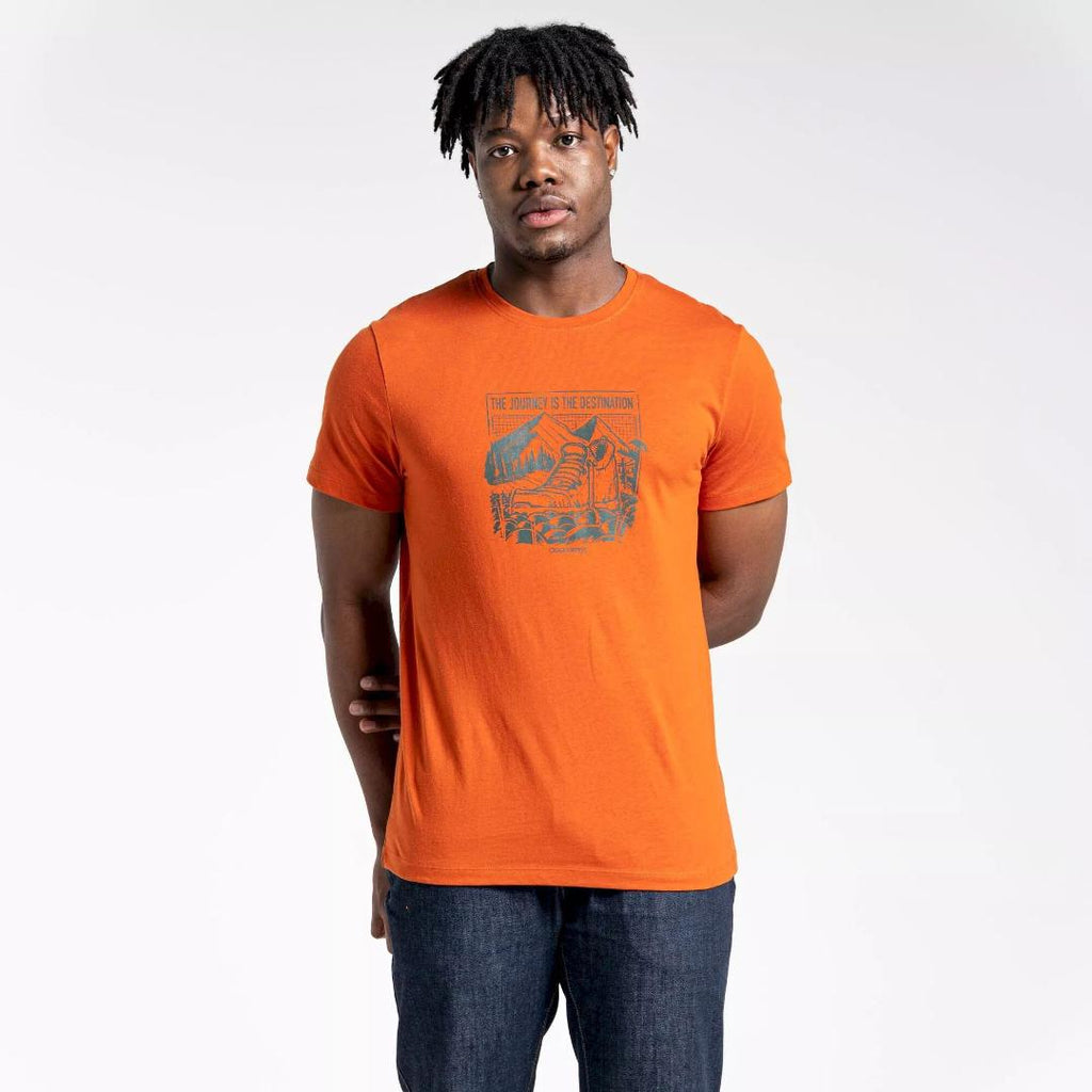 Craghoppers Men's Lugo Short Sleeved T - Shirt - Potters Clay - Beales department store