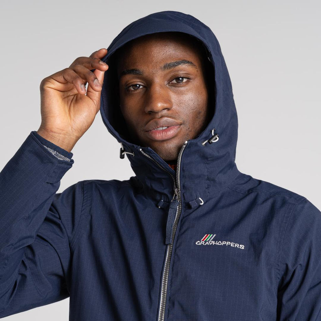 Craghoppers Men's Roland Waterproof Jacket - Blue Navy - Beales department store