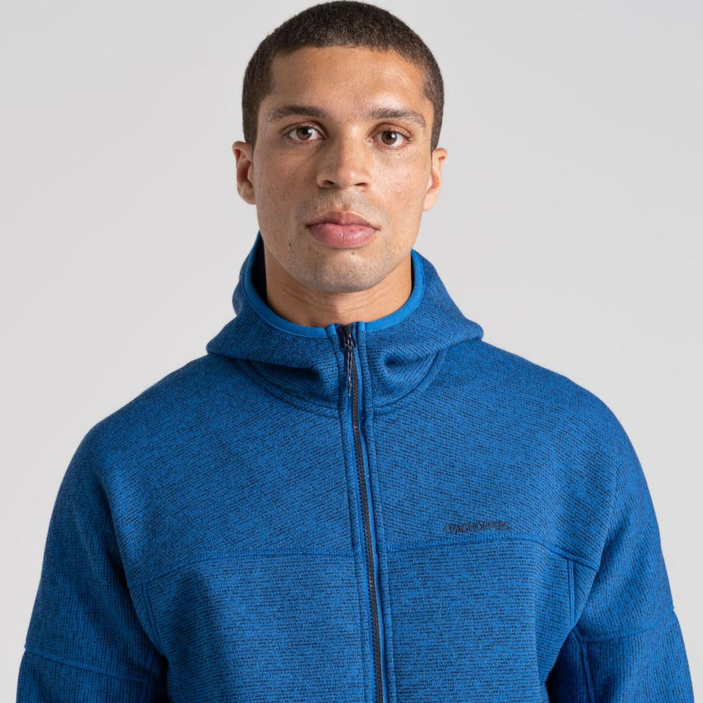 Craghoppers Men's Zale Full Zip Hooded Jacket - Bolt Blue - Beales department store