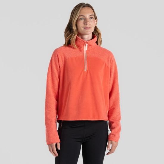 Craghoppers Selina Half Zip Fleece - Deep Coral - Beales department store