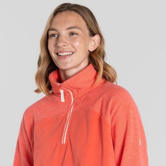 Craghoppers Selina Half Zip Fleece - Deep Coral - Beales department store