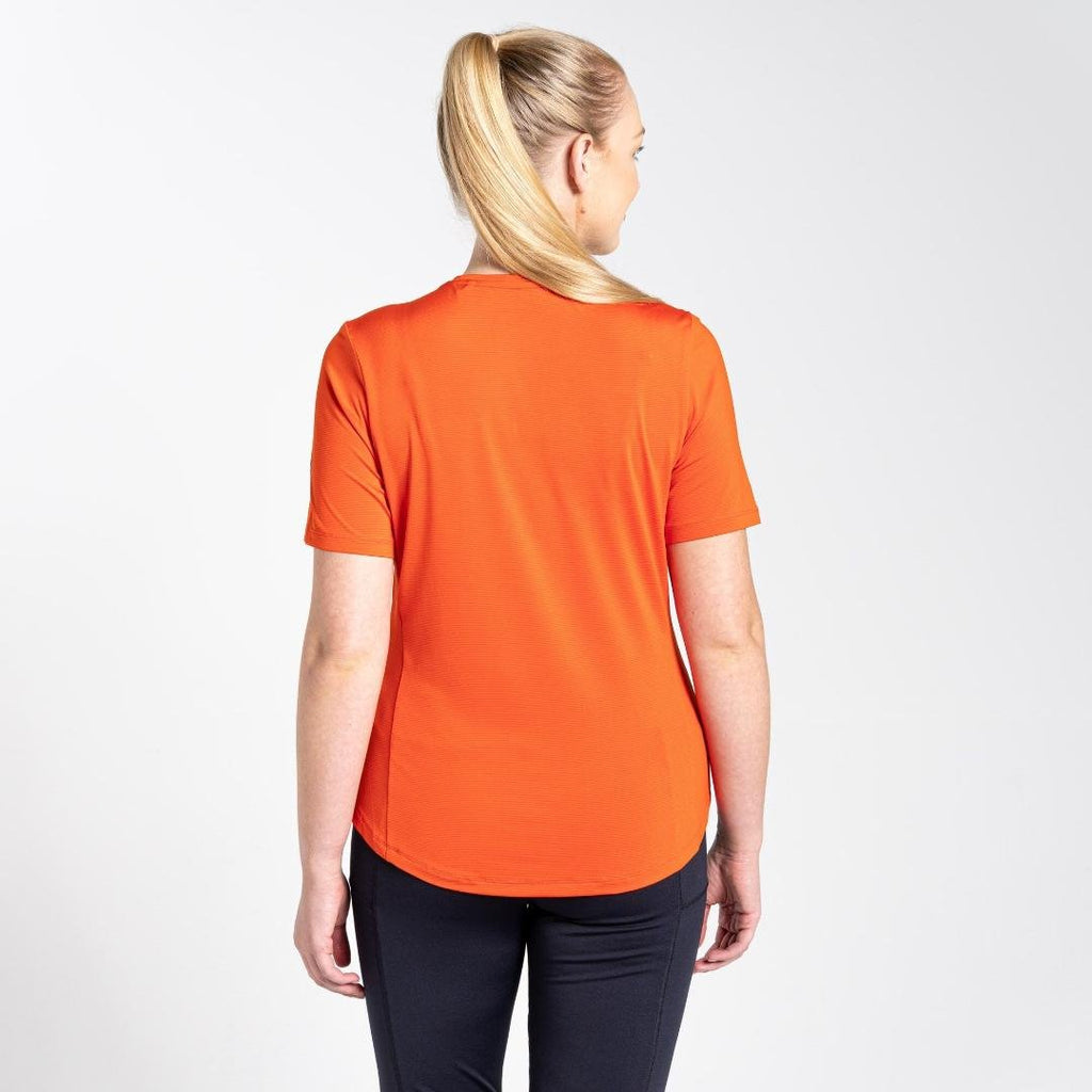 Craghoppers Women's Aliso Short Sleeved T-Shirt - Blood Orange - Beales department store