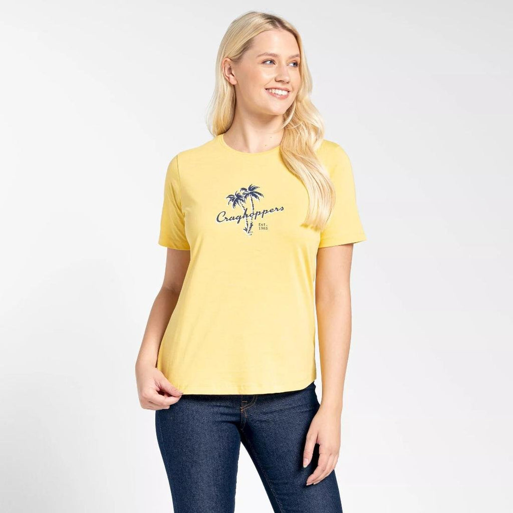 Craghoppers Women's Ally Short Sleeved T-Shirt - Pineapple Palm Tree - Beales department store