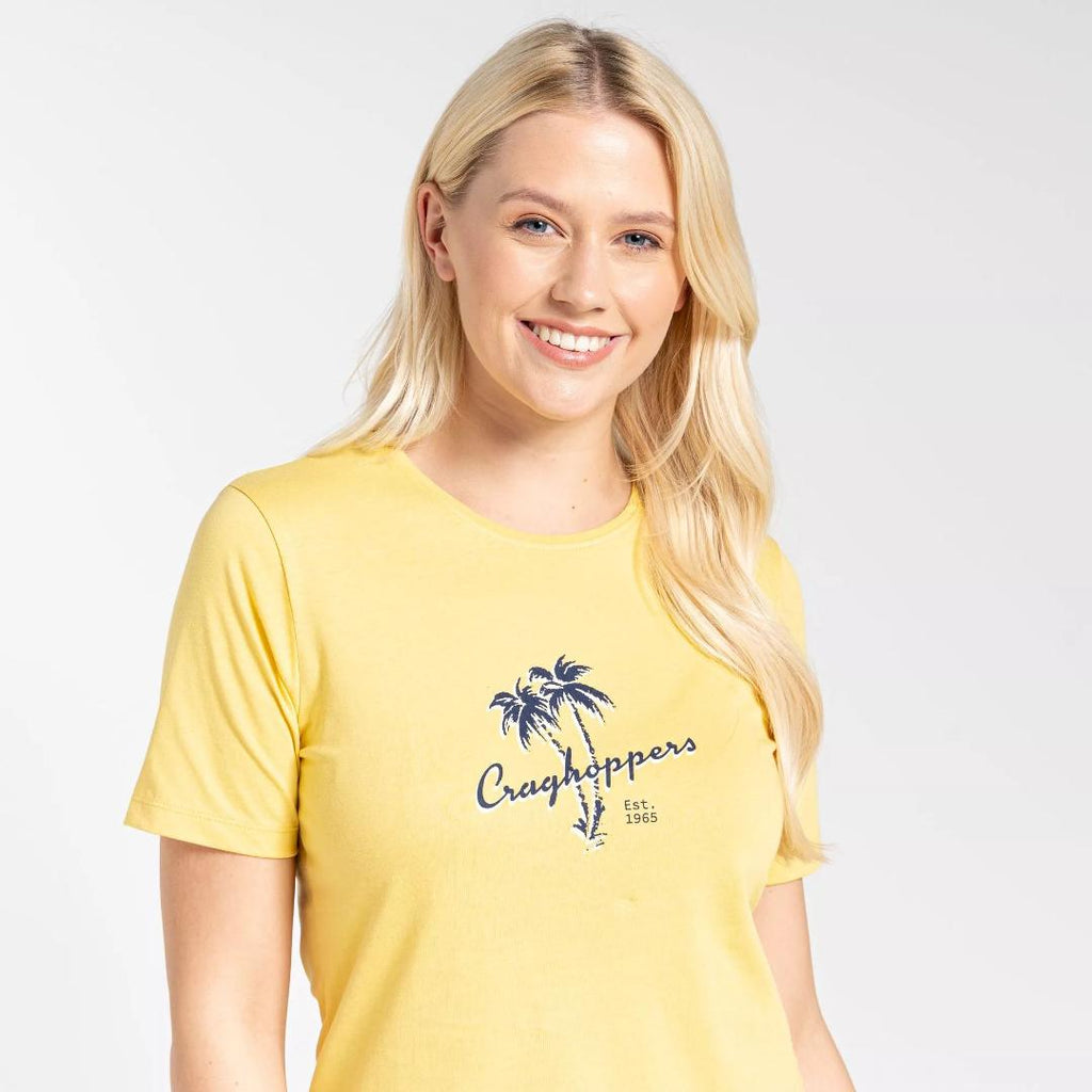 Craghoppers Women's Ally Short Sleeved T-Shirt - Pineapple Palm Tree - Beales department store