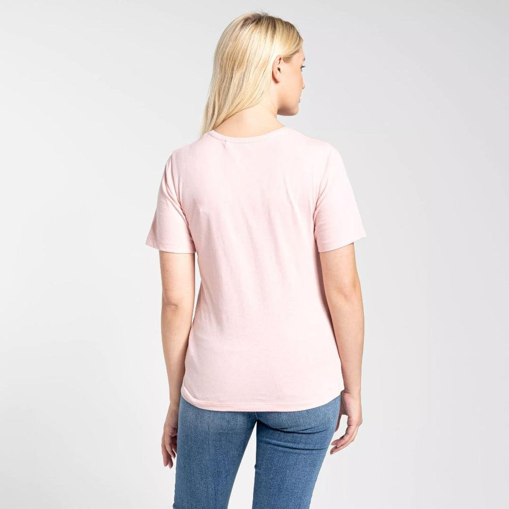 Craghoppers Women's Ally Short Sleeved T - Shirt - Pink Clay Sunset - Beales department store